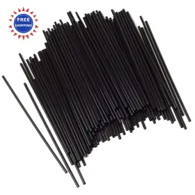 21422 Chef Craft Coffee Stirrer Straws 5 Inch 150 Piece Set Pack Black