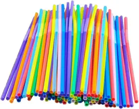 Rienar-145 Chendongdong Colorful Extra Long Flexible Bendy Party Disposabl Drinking Straws 100 Pieces