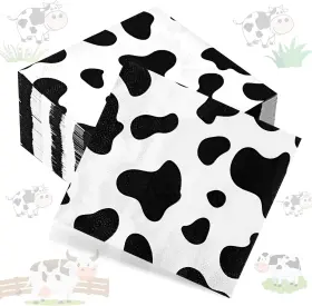 Chengu-y-pfg7 Chengu 100 Pieces Cow Print Napkins 2 Layers Party Supplies Farm
