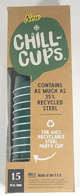 Chill-cups 850035145104 16 Oz. Party Perfect For Cold Drinks Sturdy And Durable Reusable 15 Ct