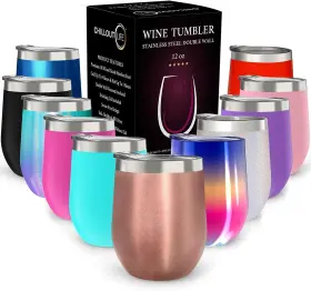 Chillout67 Chillout Life 12 Oz Stainless Steel Tumbler With 12oz Pack Of 1 Rose Gold