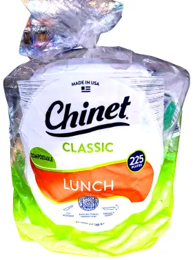 Chinet 037700327076 Classic Lunch 8-3/4 Inch Paper Plate 225 Count