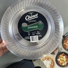 164684669 Chinet Cut Crystal Clear Plastic 10 Inch Plates 20 Ct