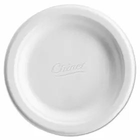 Huh21244 Chinet Classic White Molded Fiber Plates 6 3/4 Inch 125/pack 21244