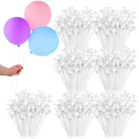 B0b87p6z7m Chivao 600 Plastic Balloon Sticks With Cups Reusable Holder For Party Wedding Decor