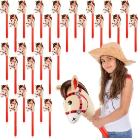 B0cchr2p77 Chivao 30-pack Inflatable Stick Horse Toy 37 Inch - Party Supplies And Favors