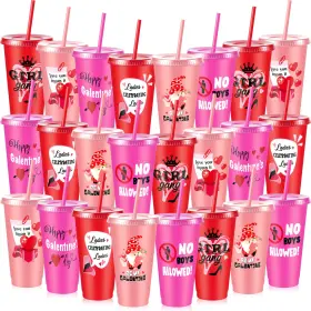 Kl-chuangdi-4950 Chuangdi 24 Pcs Galentines 6.81 X 4.17 2.36 Inches Pink Purple And Red
