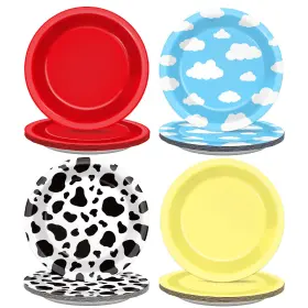 Cn0450 Chunnin 48pcs Cartoon Story Birthday Party Paper Plates For Toy Inspire Game Ta