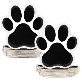 Cn0544 Chunnin 50pcs Puppy Paw Print Party Plates Dog Themed Paper For Bir