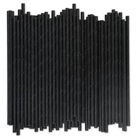 Chunspak Ops1002 Black Paper Straws 1000 Count - 7.75 Inch X 0.24 100% Biodegradable And Compostab