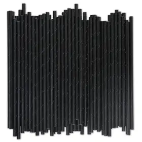Ops1002 Chunspak Black Paper Straws 1000 Count - 7.75 Inch X 0.24 100% Biodegradable And Compostab