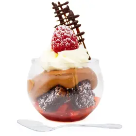 Cmjj Gourmet Inc. 810101090486 48 Pack 3 Oz. Sphere Mini Dessert Cups With Spoons Parfait Professional-grade