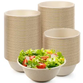 2414214 Cmkura 200 Pcs 8 Oz Natural Sugarcane Biodegradable Bowls Disposable Paper Com