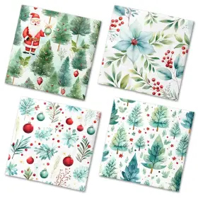 Cmusko 770642446893 Christmas Tree Napkins-40pcs Disposable Paper Napkins Holly Merry C