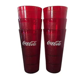 Mks25802 Coca-cola Supply Depot Restaurant Red Plastic Tumblers 24oz