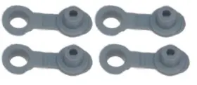 Onx-4ozark Cocostraw 4 Pack Center Hole Gasket With Plug For Straw Lid Gray