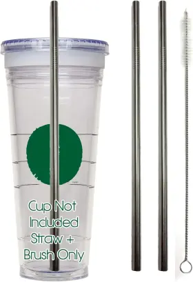 Sbv2 Cocostraw Venti Travel Mug Replacement Straws 2qty - One Size Stainless Steel