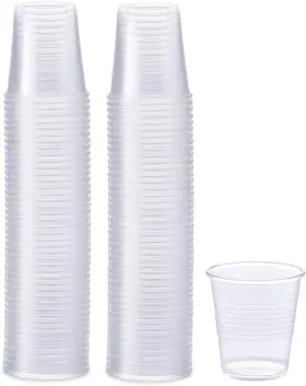 Comfy Package 445038952991 Clear Plastic Cups 3 Oz - 100 Count Small Disposable Drinking