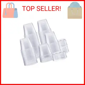 Comfy Package 850002902433 5.5 Oz. - 200 Count Clear Disposable Plastic Portion Cups With Li