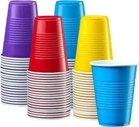 Cp-pc-9o-ac-50 Comfy Package 9 Oz. - 50 Count Plastic Party Cups Disposable Assorted Colors