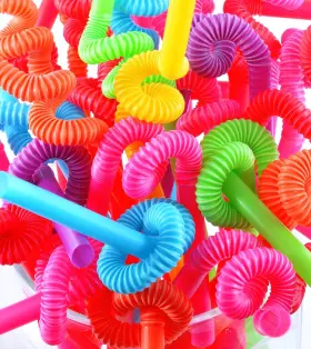 Unwrapped-300ct Concession Essentials 768855176461 Artistic 10 Unwr-300 Bendable Neon Straws Pack O