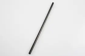 Concession Essentials 810011479289 Jumbo 7.75 Inch Black Plastic Straws - Paper Wrapped Pack Of 500