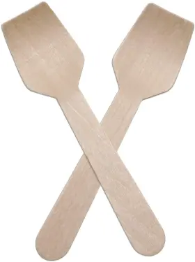 Cespoon95-300count Concession Essentials 3.75 Inches 300 Count Wooden Disposable Mini Taster Spoons Eco-friendly Biodegr
