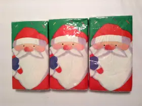Contempo 076526235677 Vintage Paper Guest Towels/napkins Santa Christmas 3 Ply Packs Of 16