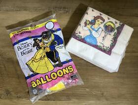 Contempo Disney C-2491-bn Vintage Beauty And The Beast Party Set 6 Balloons 20 Napkins
