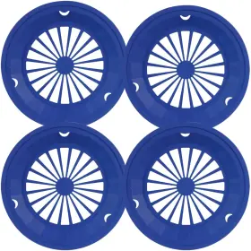 Cooking Concepts 048544919365 Sturdy Vented Paper Plate Holder 4 Pack Dark Blue