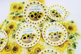 Corefyco Direct 717373402705 Amzptboy Sunflower Birthday Party Supplies And Decorations For 20 Guestyou Are M