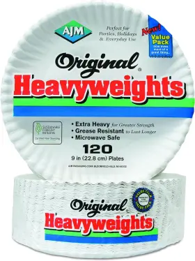 Oh9ajbxwh Corp. Corporation Gold Label Coated Paper Plates 9 Inch Dia White 120/pack 8 Packs/car