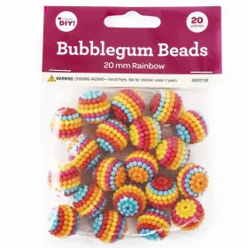 40002160 Cousinsdiy 3 Pack Cousindiy Bubblegum Bead 20mm 20/pkg-rainbow 40002160 Cousinsdiy 3 Pack Cousindiy Bubblegum Bead 20mm 20/pkg-rainbow