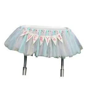 43234-439 Creation Core Romantic 27.6 Inch X13.8 Babys 1st Birthday Party High Chair Tutu