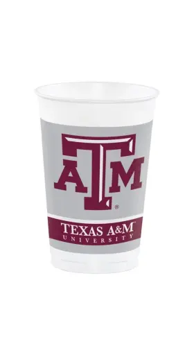 014848 Creative Converting Texas A And M Aggies 20oz Plastic Cups 16 Pack Tableware Decor