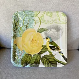 Creative Converting 039938140281 Inch Floral Bliss Two Paper Plates 18 Pack 10.25 Bird And