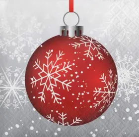 Creative Converting 039938607265 Holiday Ornaments Christmas Paper Beverage Napkins 16 Count