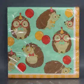 Creative Converting 039938713133 Hedgehog Party Napkins 16 Ct Pack Of 6