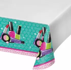 317714 Creative Converting Border Print Plastic Tablecover One Size Multi Color