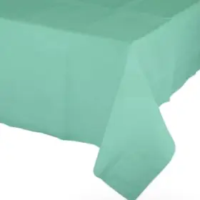 318896 Creative Converting Fresh Mint 2/ply Paper-poly Banquet Tablecloth 54 Inch X 108 Green Tableware