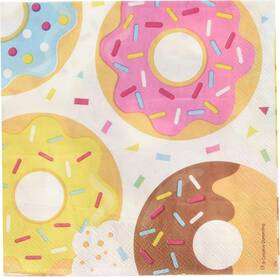 Creative Converting 322172 Donut Time Food Sweets Kitchen Kids Birthday Party Paper Luncheon Napkins
