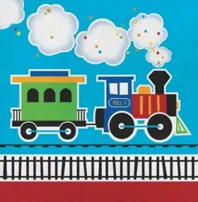 322214 Creative Converting All Aboard The Train Lunch Napkins Paper 16 Pack Birthday Party Tableware