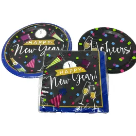 324190 Creative Converting New Years Eve Cheers Happy Cocktail Holiday Party Paper Plates Napkins Serves 8