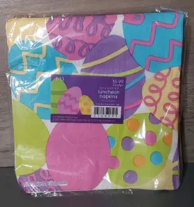 327097 Creative Converting Easter Egg 2016 Luncheon Napkins 32pc 16x16 2 Ply