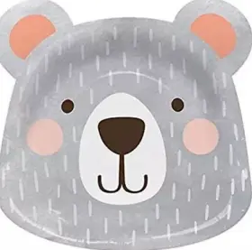 336644 Creative Converting Party Supplies Bear Shaped Paper Plates Plate