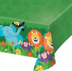 340208 Creative Converting Jungle Safari Plastic 54 In X 102 1 Ct Multi Color