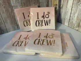 340500 Creative Converting 5 Pks 80 I Do Crew Rose And Gold 3-ply Beverage Napkins Wedding Bridal Free S/h