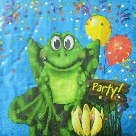 343827 Creative Converting 100 Pack 2-ply Happy Birthday Swamp Partyft Lunch Napkins 13 Inch X13