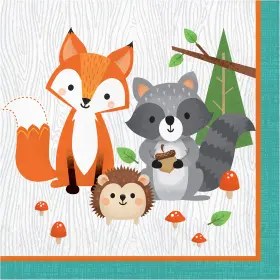 Pc343947 Creative Converting 343947 Wild One Woodland Animals 2-ply Lunch Paper Napkins