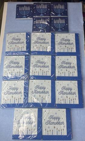 Creative Converting 345756 Hanukkah Celebration Napkins Paper 16 Per Pack See Pic For Sizes Lot Of